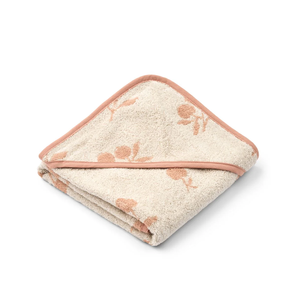 Alba Hooded Baby Towel - Peach / Sea shell