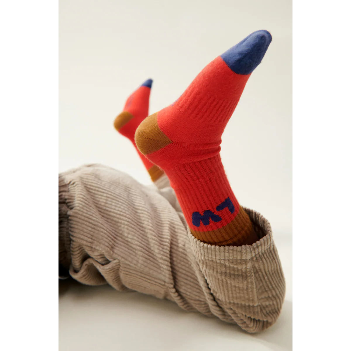 Annette Socks 2-Pack - Apple red / Creme de la creme mix - Image 2