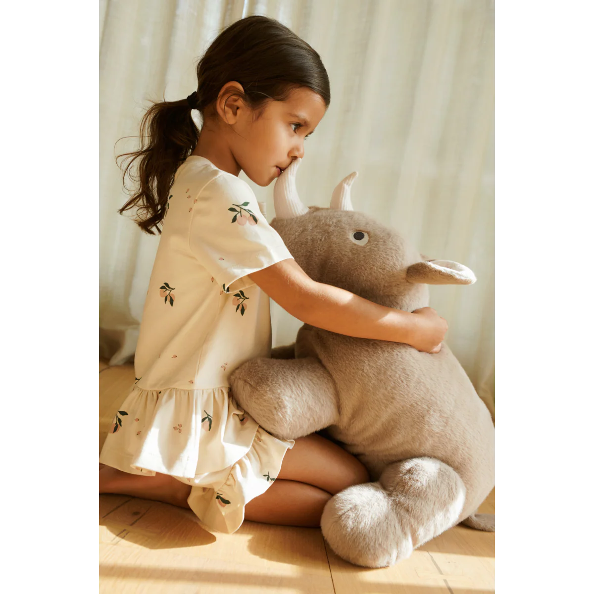 Barnaby Rhino Large Teddy - Stone beige - Image 3