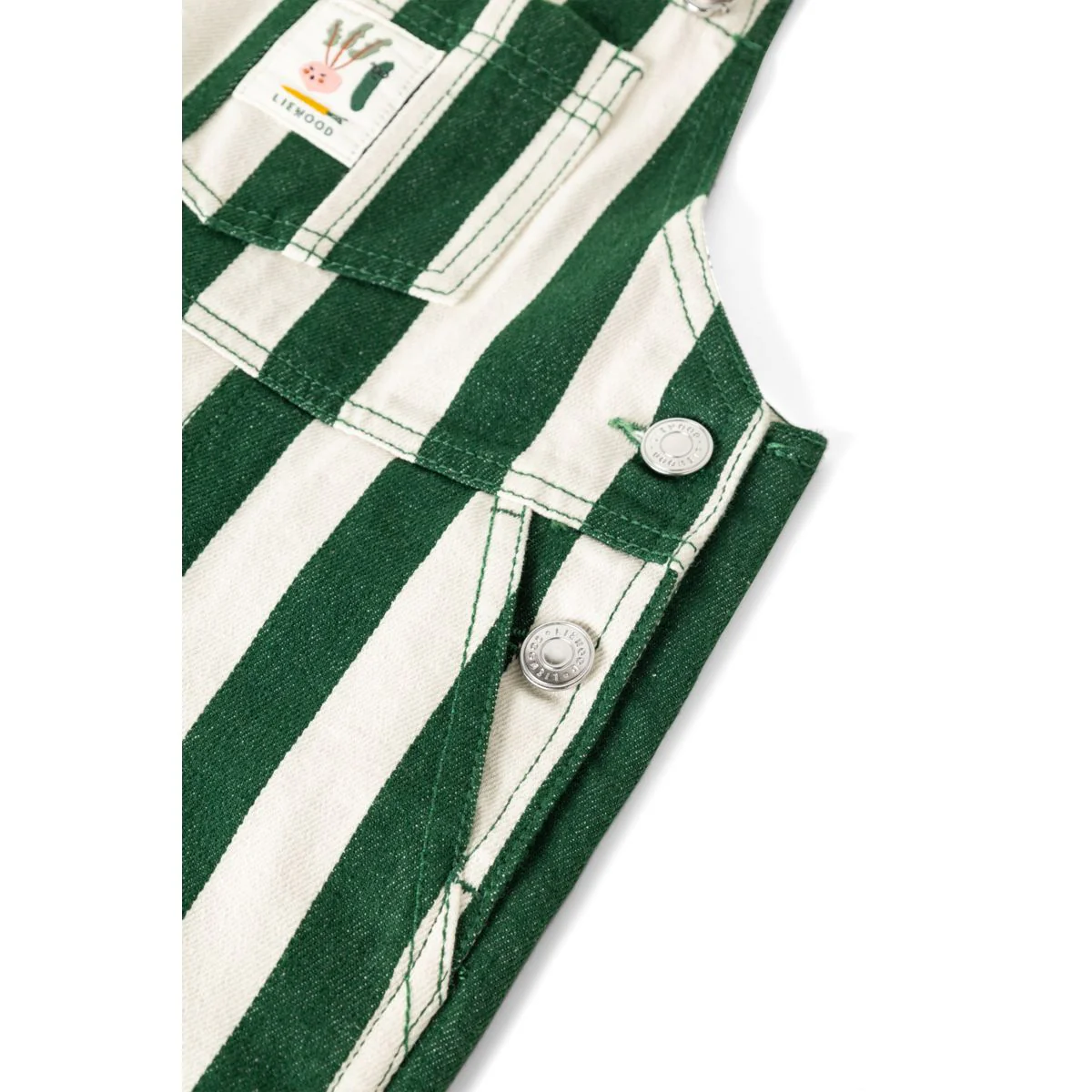 Delani Striped Denim Dungarees - Y/D stripe Eden / Sandy - Image 3