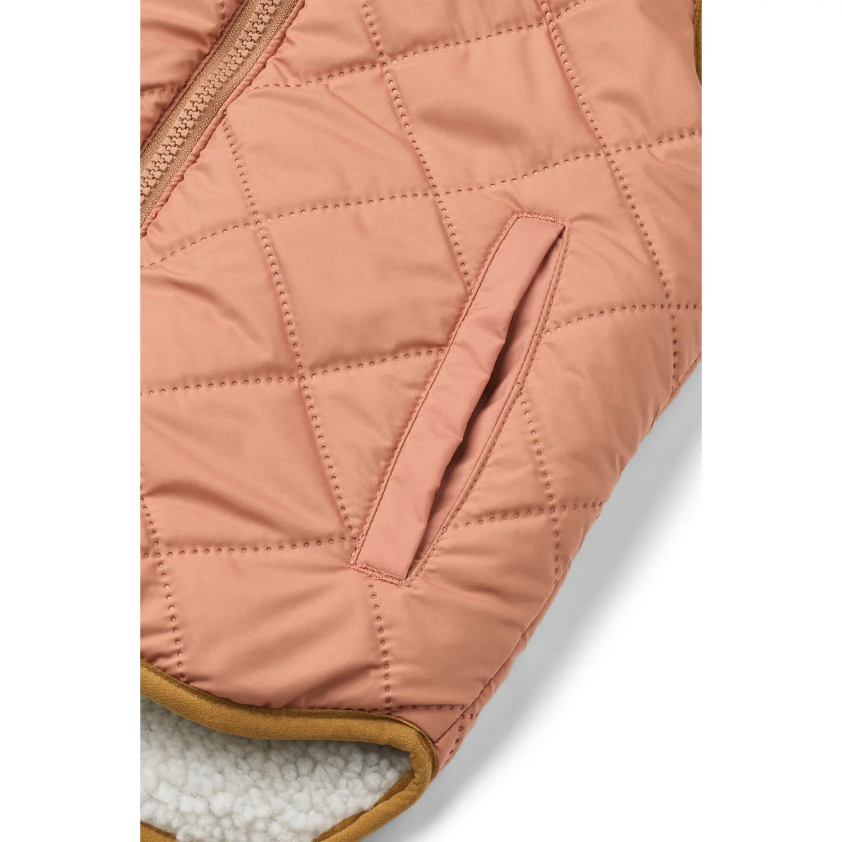 Diana Reversible Pile Vest - Tuscany rose mix - Image 8