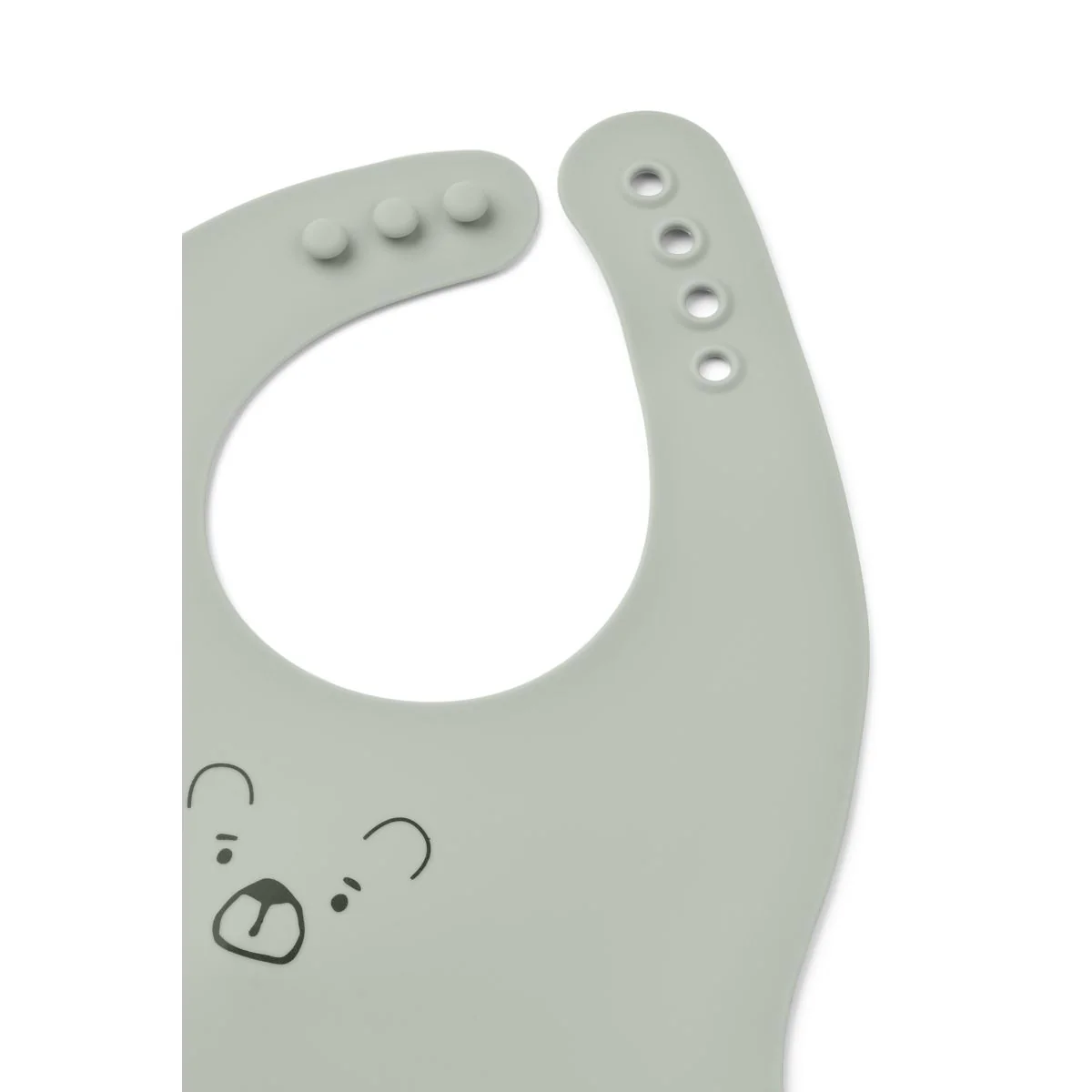 EMBER Printed Bib 2-pack - Mr Bear dove blue / whale blue - Image 2