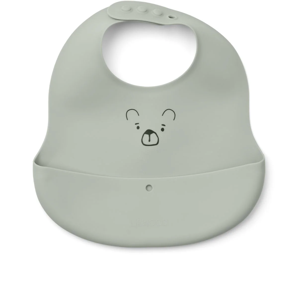 EMBER Printed Bib 2-pack - Mr Bear dove blue / whale blue - Image 4