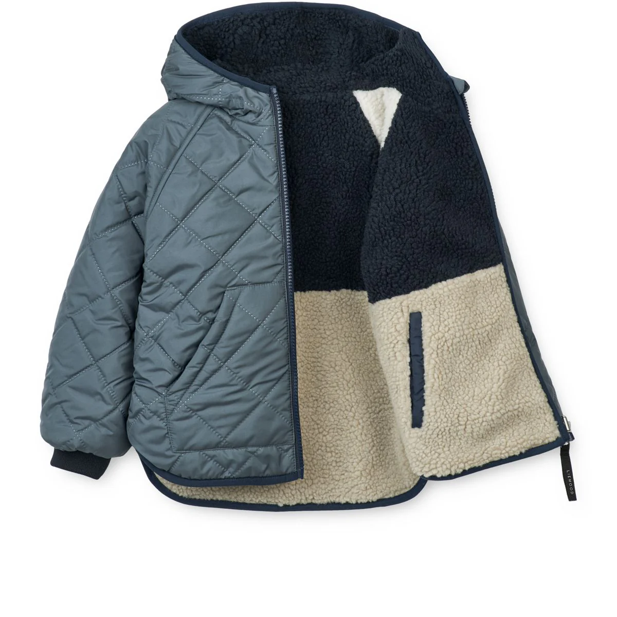 Jackson Reversible Jacket - Whale blue multi mix - Image 3