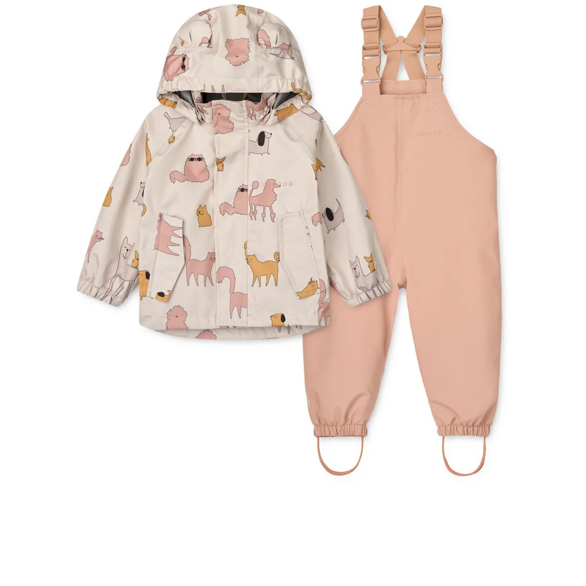 MANU Toddler Rainwear Set - Cats and Dogs / Sandy
