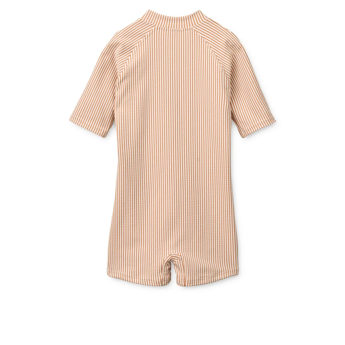 Max Seersucker Short-sleeve swim Jumpsuit - Y/D stripe Pale tuscany / Creme de la creme - Image 2