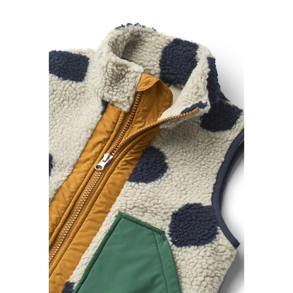 Noam Pile Vest - Spot dots / Mist - Image 3