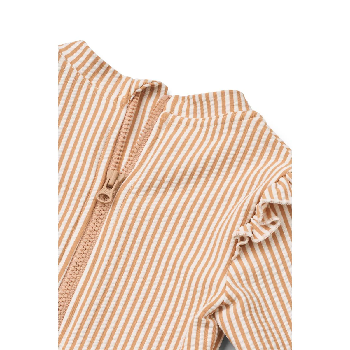 Sille Seersucker Baby Swimsuit - Y/D stripe Pale tuscany / Creme de la creme - Image 3